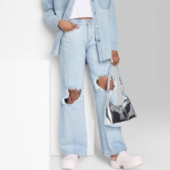 Wild Fable Highest Rise Baggy Jeans Wide Leg 12 - Picture 1 of 3